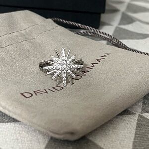 David Yurman Silver Starburst Ring sz7